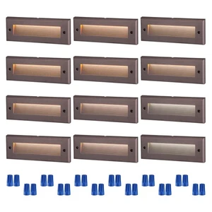 12Pack 5W/4W/3W Low Voltage LED Step Lights Outdoor, 5CCT Landscape Stair Lights - Picture 1 of 9