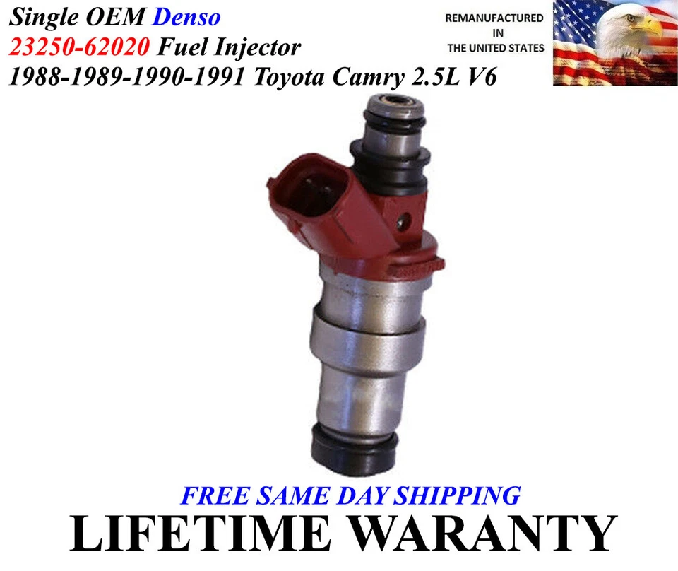 Inyectores de combustible individuales Denso OEM para Toyota Camry 1988-1989-1990-1991 2,5 L V6 Foto 1 de 1