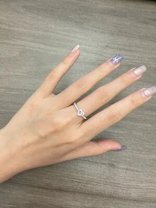 0.75CT E-VVS2 Solitaire Ring Diamond Ring 14k White Gold Ring Gifted Item - Picture 1 of 3
