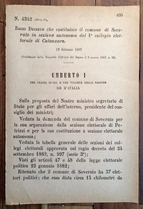 Soverato 1887 Royal Decree X College ELETTORALE-1 PAGINA-5467 - Imagen 1 de 1