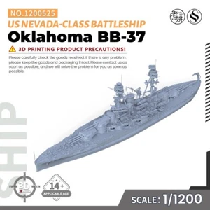 SSMODEL 1/1200 Military Model Kit US Oklahoma Nevada-class Battleship BB-37 WOW - Picture 1 of 4