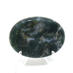 Moss Agate Worry Stone #616- 45mm x 35mm x 9mm -  Pocket Stone - Picture 1 of 6