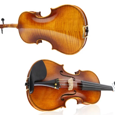 Master-level 4/4 Flamed Maple Ebony Violin with Accessories Violin Case and Bow - Image 1 of 4