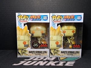 Pop! Naruto: Shippuden Naruto Uzumaki Kurama Link Mode #1465 AAA Chase Bundle - Picture 1 of 18
