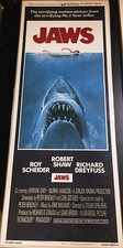 Jaws! '75 Scheider, Shaw, Dreyfuss Rare Bargain Original U.S. Insert Film Poster