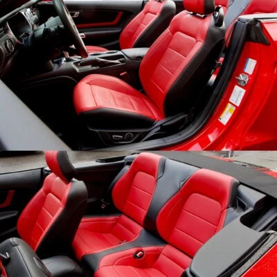 MOTOPTES ЗАКАЗНОЙ КОЖАНЫЙ ЧЕХОЛ ДЛЯ АВТОМОБИЛЬНОГО СИДЕНЬЯ ПОДХОДИТ ДЛЯ 2012-2014FORD MUSTANG КУПЕ - Изображение 1 из 4