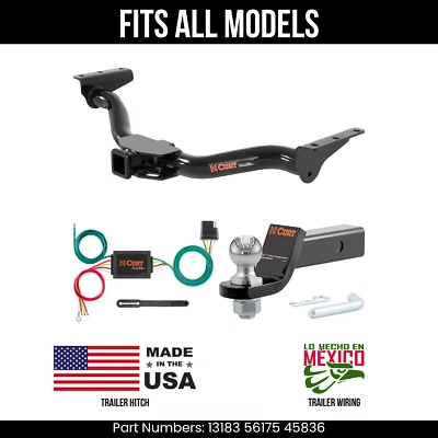 For 00-04 Nissan Xterra Trailer Hitch 4 Pin Wiring 2" Ball Fits All Curt 4K 2" - Image 1 of 4