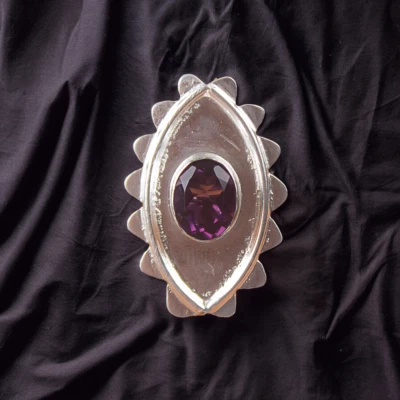 African Amethyst Gemstone Handmade 925 Sterling Silver Design Jewelry Ring Gift - Image 1 of 3