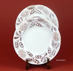 Decorative Concepts WHITE PINE, Set of 2 Salad/Dessert Plates, UNUSED Condition! - Picture 1 of 2