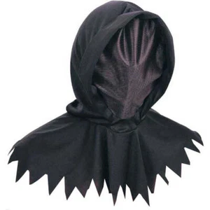 Black Hidden Face Hooded Costume Mask - Picture 1 of 1