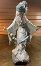 Lladro 1451 "Teruko" In Original Box Girl with an Umbrella As Is