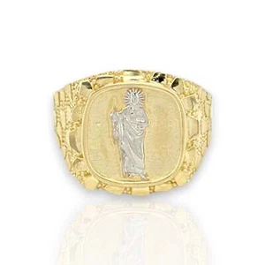 Saint Jude Nugget Ring - 10k Yellow Gold - Picture 1 of 16