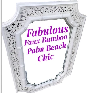 Kunstbambusspiegel Syroco Akzent Spiegel Palm Beach Chinoiserie Chic FABELHAFT 🙂 - Bild 1 von 13