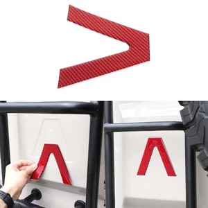 Se adapta a Ineos Grenadier 20-24 puerta trasera V calcomanía pegatina borde fibra de carbono rojo - Imagen 1 de 10