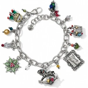 Brighton YULETIDE Collection Christmas Holiday Charm Bracelet - RETIRED. - Picture 1 of 13