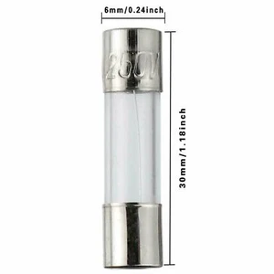 10PCS Glass Fast Quick Blow Fuse 6x30mm 5x20mm 0.2~30Amp Various Amp 250V - Picture 1 of 3