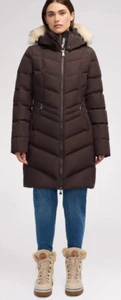 NWT PAJAR January Women's Quilted Down 80/20 Puffer w/ Faux Fur trim S temp -20C - Picture 1 of 9