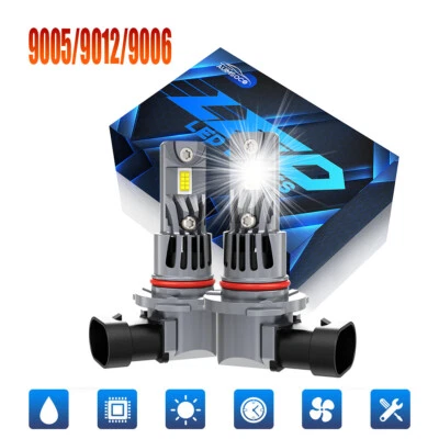 For Chevrolet Impala 2014-2020 9012 LED Headlight High Low Beam Bulb 6500K White - Image 1 of 4
