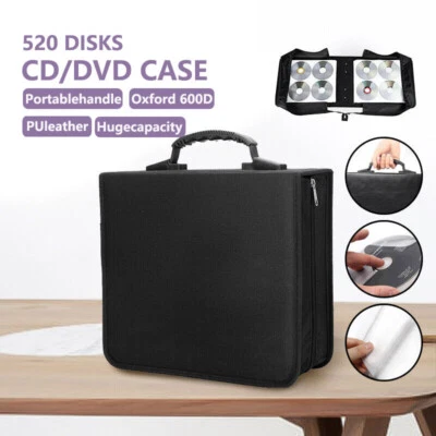 520 Disc CD DVD Case Wallet Storage Holder Booklet Album Folder Bag Box Sleeves - image 1 of 4