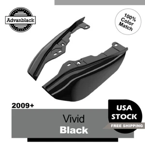 Escudo térmico deflector de aire de marco medio negro vivo/brillante se adapta a Harley Touring 09+ - Imagen 1 de 9