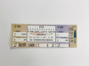 Kiss Unused Concert Ticket Jefferson Civic Center Birmingham 1996 The Hunger - Picture 1 of 2
