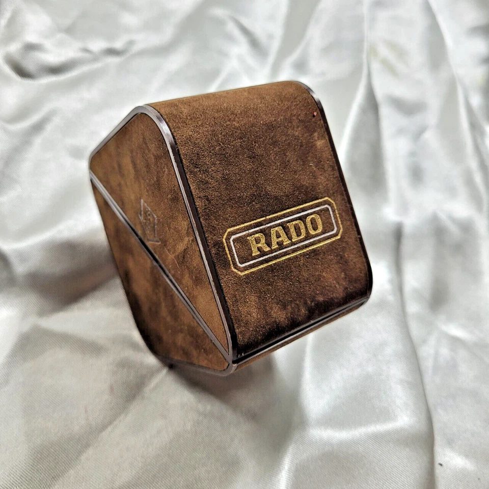 Authentic Rare Vintage Rado Watch Box Travel Box Velvet Brown Box Case Only - Image 1 of 4