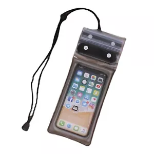 Phone Waterproof Bag Transparent Protect Phone Swimming Rafting Mobile Black - Picture 1 of 9