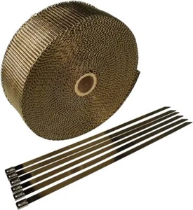 Titanium Header Manifold Exhaust Heat Wrap Tape +Stainless Zip Ties 2" X 50ft - Bild 1 von 9