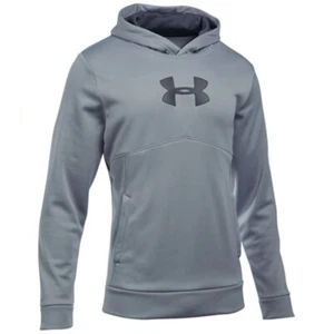UA Under Armour Herren Storm Icon Big Logo Hoodie - Steel/Stealth Gray - Medium - Bild 1 von 4