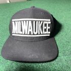 Milwaukee Brewers Cap Adjustable Black Osfa Baseball Hat Logo 47 Brand