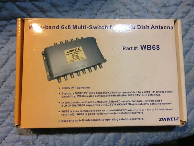 NEW - Zinwell WB68 Wide-band 6 x 8  Multi-Switch for DirecTV Dish Antennas - Image 1 of 2