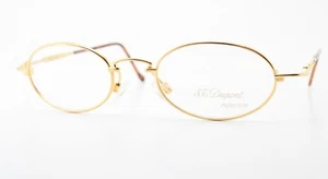 S.T.Dupont Glasses Frame Avance M D517 20 V6050 47-20 135 23KT Gp Gold Oval - Picture 1 of 10