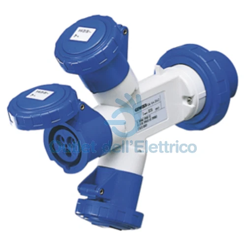 Gewiss Adaptador Estanque 3P + N + T 32A 400V 2X2P + / 1X3P GW64064 Hindu - Imagen 1 de 1