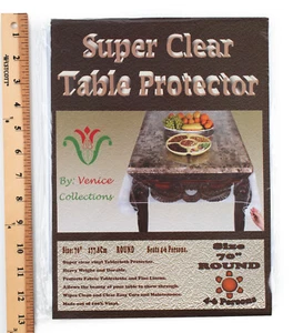 Super Clear Extra Heavy Duty, Durable 100% Vinyl Tablecloth protector & Cover - Picture 1 of 39