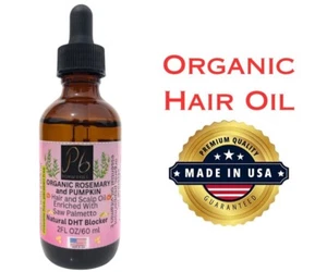 Organic Hair Oil for Growth, Stop Hair Loss, Repair Damaged Hair, with Rosemary - Picture 1 of 13