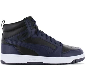 Puma Rebound V6 Mid Herren Sneaker Schwarz-Blau 392326-08 Sport Basketball Schuh