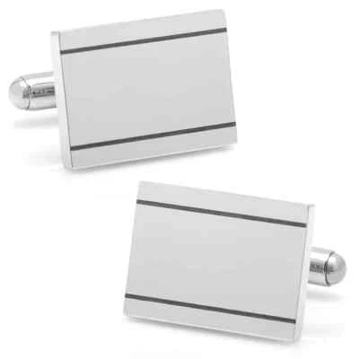 Gemelos de marco grabado grabables de acero inoxidable Foto 1 de 4