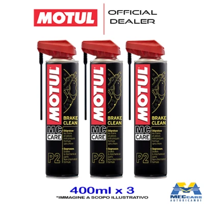 3 Pz MOTUL P2 BRAKE CLEAN PULITORE SGRASSATORE FRENI DISCHI PINZE MOTO AUTO QUAD - Immagine 1 di 3