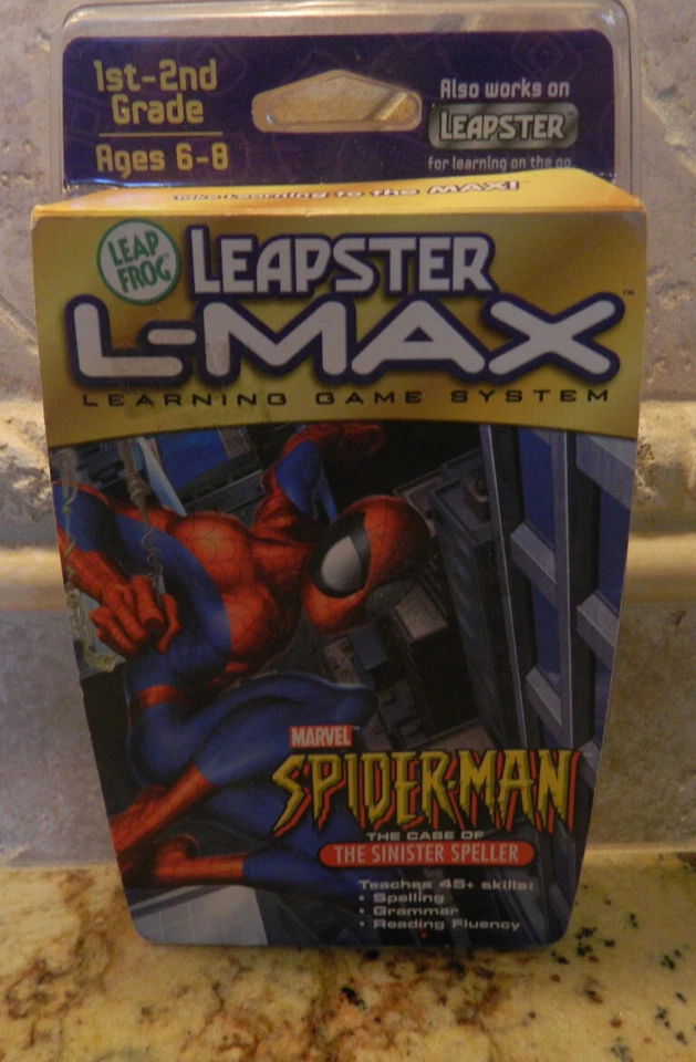 Leapster MARVEL Spiderman The Case Of The Sinister Speller Game Leapfrog L-Max - Image 1 of 1