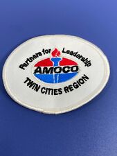 Vtg Amoco Gas Oil Ad Embroidered Fabric Patch Partners For Leadership Twin City