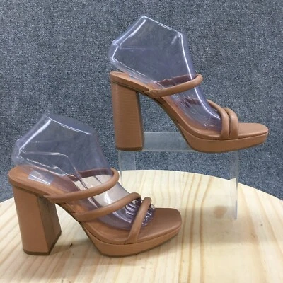 Dolce Vita Tacones Mujer 9 Pyro Tiras Deslizables Marrón Imitación Cuero Sin Cordones NUEVO Foto 1 de 4