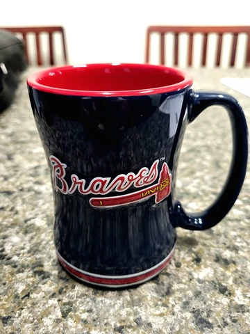 Atlanta Braves MLB Ceramic Relief 14oz  Coffee Mug Cover