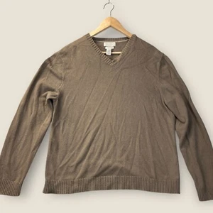 Banana Republic Mens V Neck Sweater Rabbit Hair Cashmere Size XL Y2K Academia - Picture 1 of 18