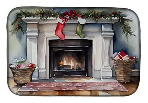 Christmas Stockings Dish Drying Mat DAC3959DDM - Picture 1 of 3