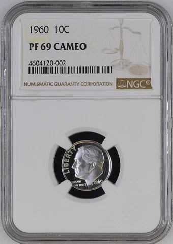 1960-P 1OC FRANK ROOSEVELT-DIME NGC PROOF PF 69 CAMEO LOW POP R4 HIGHEST GRADES Cover