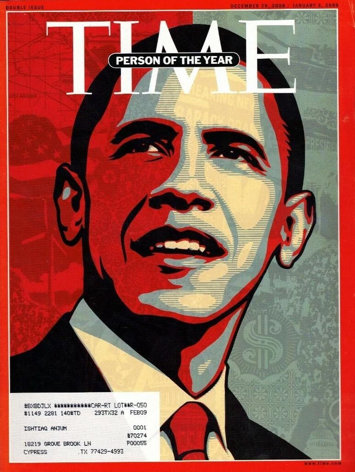 Time Magazine December 29, 2008 - Barack Obama Person Of The Year  - Image 1 of 1