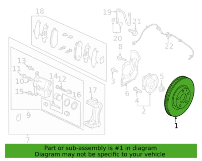 Nuevo Mazda 6 original 2020-2021 OEM con rotor de freno de disco delantero turbo # G61N-33-251 Foto 1 de 2