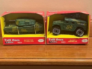 1991 Remco Tuff Ones Steel Military 11116 11117 MIB NOS Tank Armored Car - Picture 1 of 14