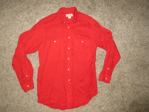 VTG Paul Stuart 100% Linen Dress Shirt Men Medium Red Button Front  Made In USA - Picture 1 of 4