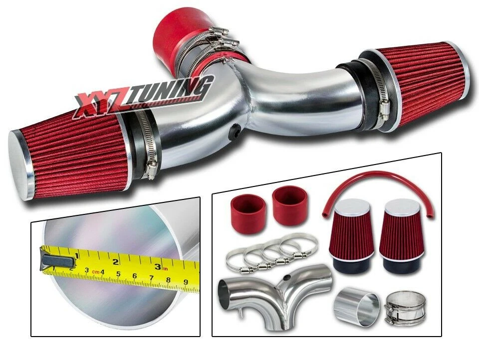 For 2004-2009 Dodge Durango 5.7L V8 Dual Twin Air Intake Kit RED - Image 1 of 1